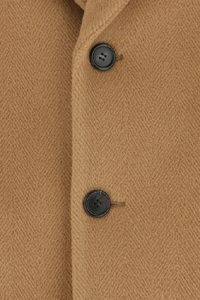 Shop Prada Structured Tailored Blazer In Brown