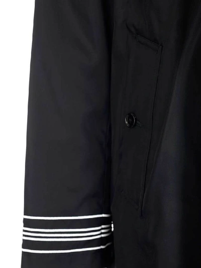 Shop Burberry Monogram Print Reversible Trench Coat In Black