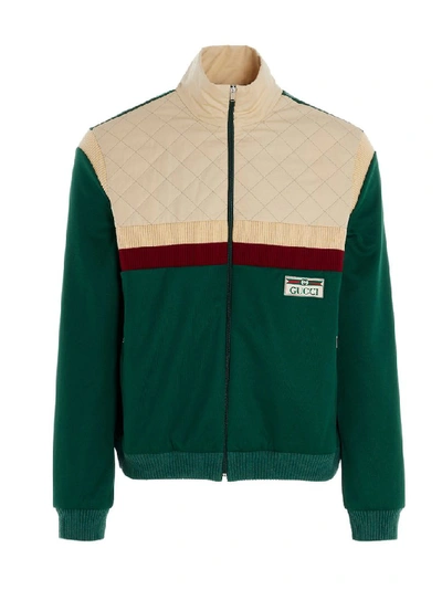 Shop Gucci Gg Track Jacket In Green