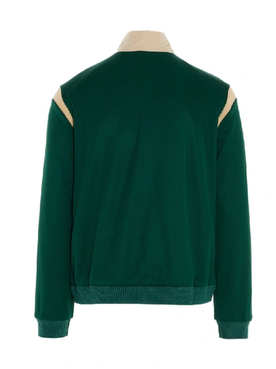 Shop Gucci Gg Track Jacket In Green