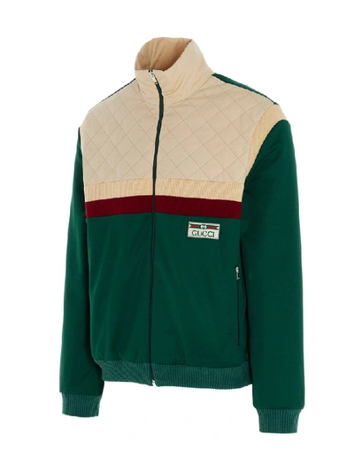 Shop Gucci Gg Track Jacket In Green