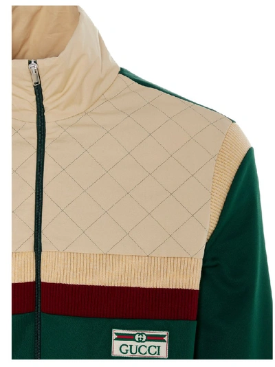 Shop Gucci Gg Track Jacket In Green