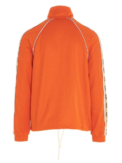 Shop Gucci Technical Jersey Oversize Jacket In Orange