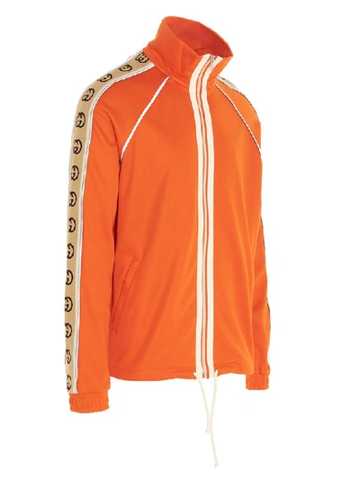 Shop Gucci Technical Jersey Oversize Jacket In Orange