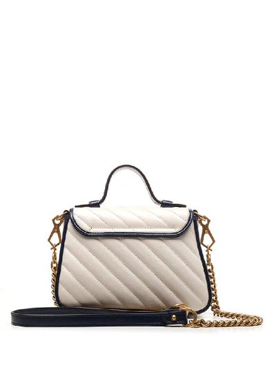 Shop Gucci Gg Marmont Mini Top Handle Bag In White