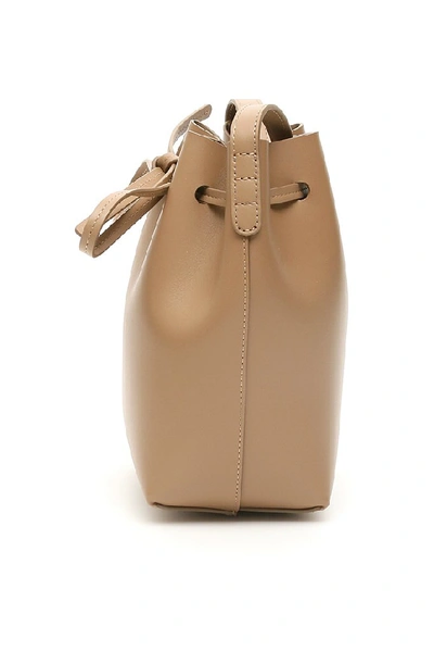 Shop Mansur Gavriel Mini Mini Bucket Bag In Beige