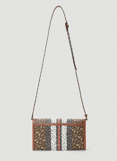 Burberry Small E-Canvas Monogram Stripe Cross-Body Bag