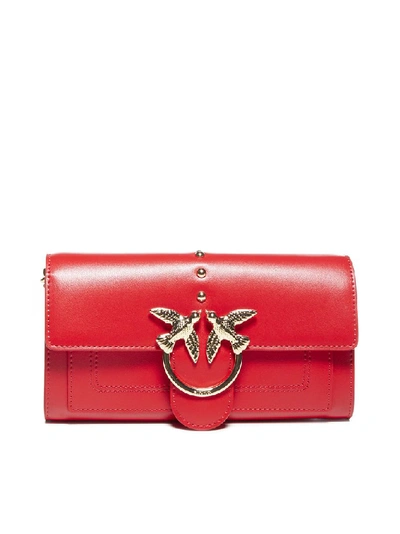 Shop Pinko Love Chain Wallet In Red