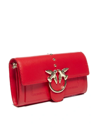 Shop Pinko Love Chain Wallet In Red