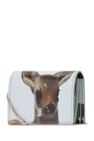 Shop Burberry Deer Print Card Case In Multi