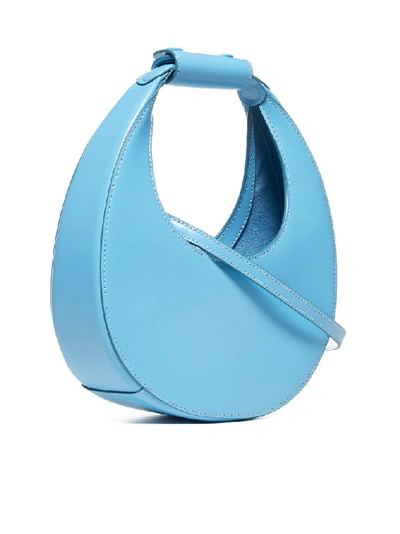 Shop Staud Moon Mini Shoulder Bag In Blue