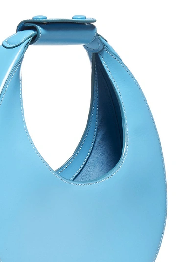 Shop Staud Moon Mini Shoulder Bag In Blue