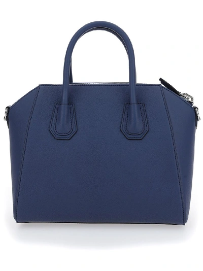 Shop Givenchy Small Antigona Tote Bag In Blue