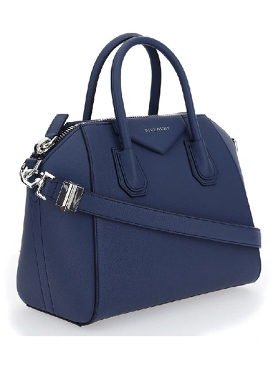 Shop Givenchy Small Antigona Tote Bag In Blue