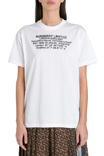 Shop Burberry Logo Print Crewneck T In White