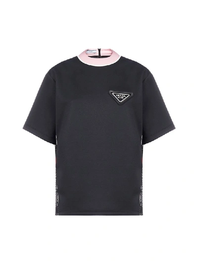 Shop Prada Logo Patch T In Black