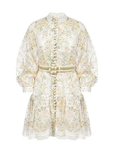 Shop Zimmermann Amelie Embroidered Dress In White