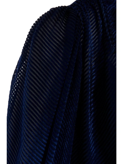 Shop Fendi Corduroy Midi Dress In Blue