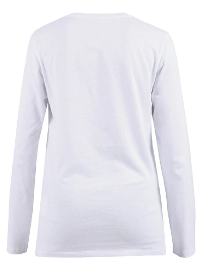 Shop Moncler Long Sleeve T In White