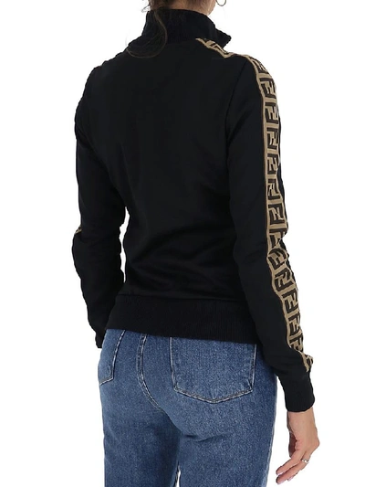 Shop Fendi Ff Band Jacket In Black