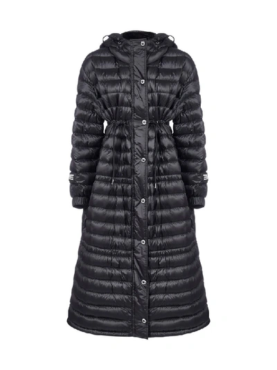 Shop Burberry Lightweight Hooded Puffer Coat In Black