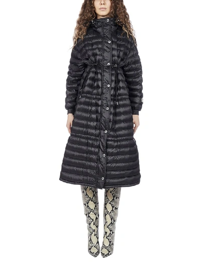 Shop Burberry Lightweight Hooded Puffer Coat In Black