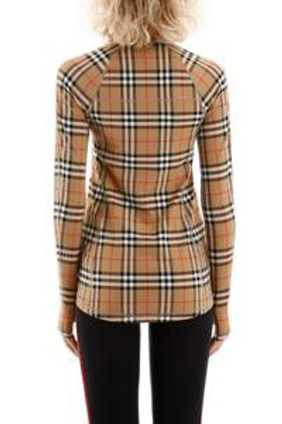 Shop Burberry Vintage Check Fitted Top In Beige