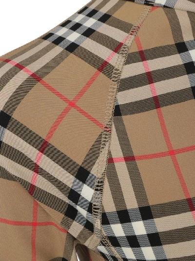 Shop Burberry Vintage Check Fitted Top In Beige