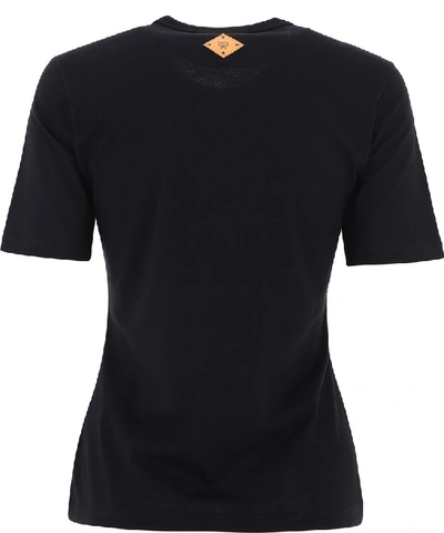 Shop Mcm Logo Printed T In Black