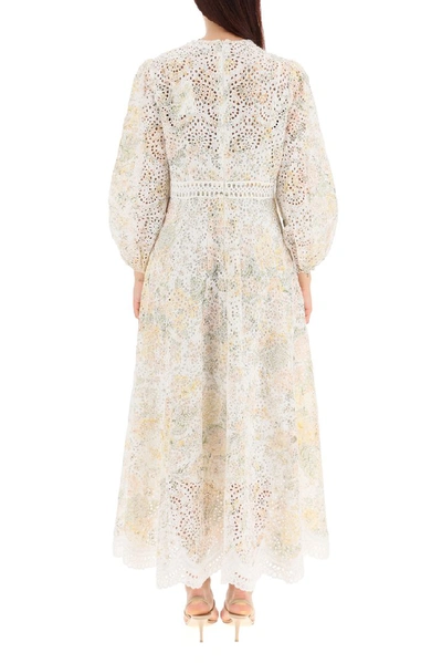 Shop Zimmermann Amelie Embroidered Maxi Dress In White