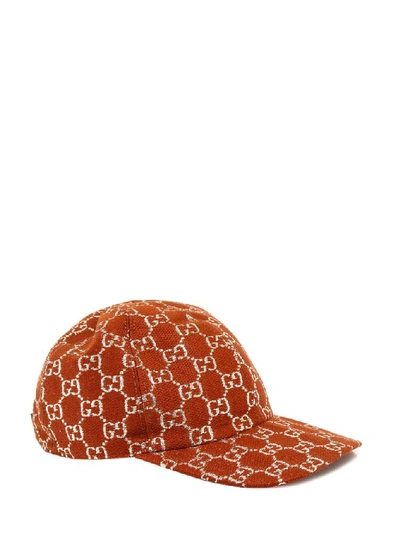 Shop Gucci Gg Lamé Baseball Hat In Brown