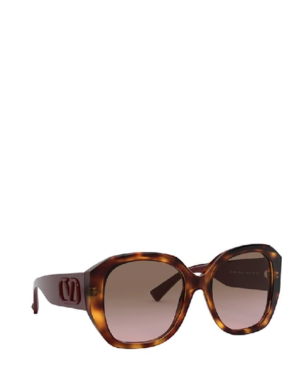 Shop Valentino Eyewear Vlogo Oversized Sunglasses In Brown