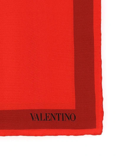 Shop Valentino Vlogo Foulard In Red
