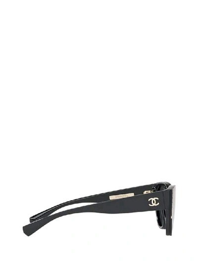 Pre-owned Chanel Oval Cat Eye Frame Sunglasses In Black