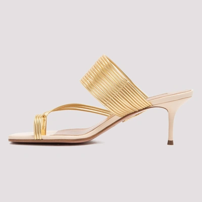 Shop Aquazzura Sunny 60 Sandals In Gold