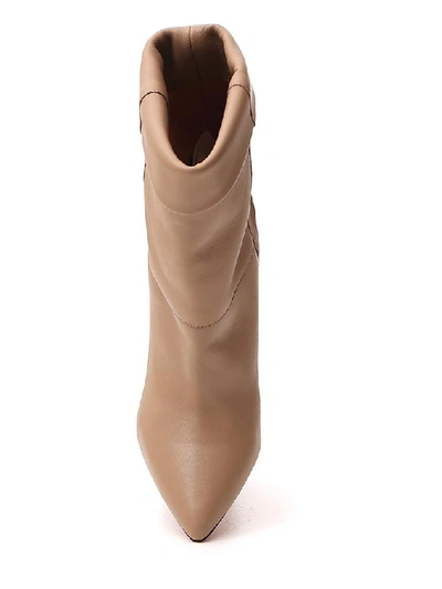 Shop Isabel Marant Luido Slip On Boots In Beige