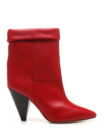 Shop Isabel Marant Luido Slip On Boots In Red