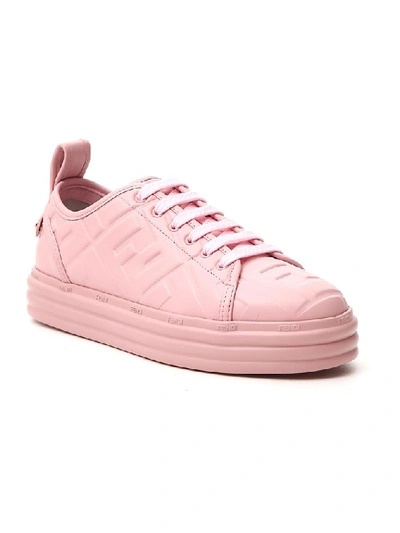 Shop Fendi Rise Flatform Sneakers In Pink