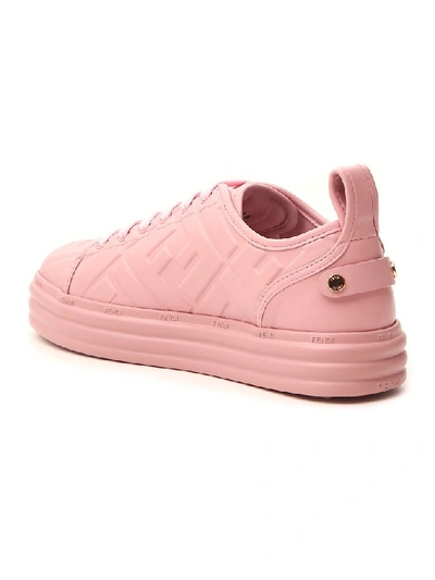 Shop Fendi Rise Flatform Sneakers In Pink