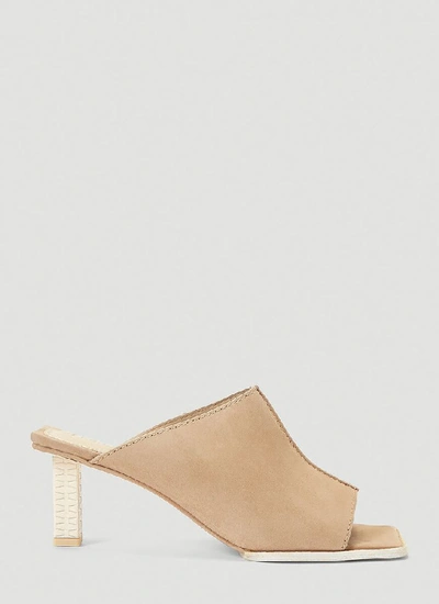 Shop Jacquemus Carino Heeled Mules In Brown