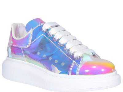 Shop Alexander Mcqueen Holographic Oversized Sneakers In Multi