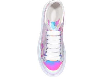 Shop Alexander Mcqueen Holographic Oversized Sneakers In Multi