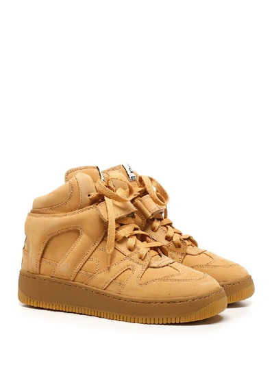 Shop Isabel Marant Brooklee High Top Sneakers In Beige