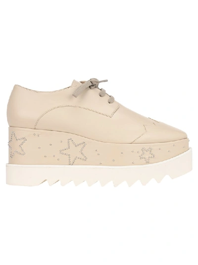 Shop Stella Mccartney Elyse Star Platform Lace In Beige