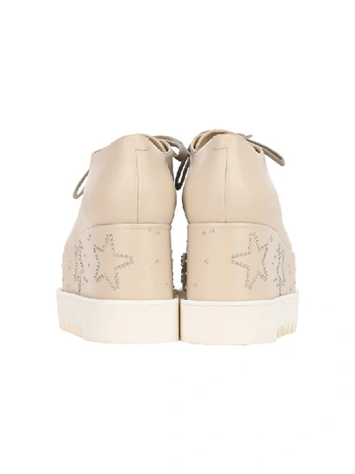 Shop Stella Mccartney Elyse Star Platform Lace In Beige