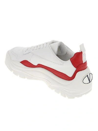 Shop Valentino Garavani Logo Sneakers In White