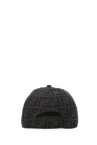 Shop Fendi Ff Motif Baseball Cap In Black