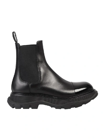 Shop Alexander Mcqueen Tread Chelsea Boots In Black