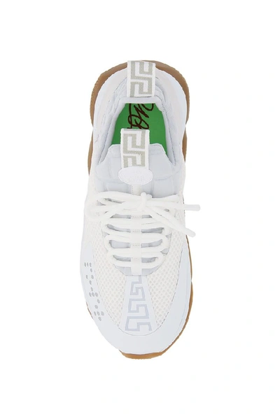 Shop Versace Chain Reaction Sneakers In White
