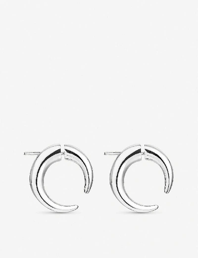 Shop Shaun Leane Women's Silver Quill Talon Sterling Silver Hoop Earrings